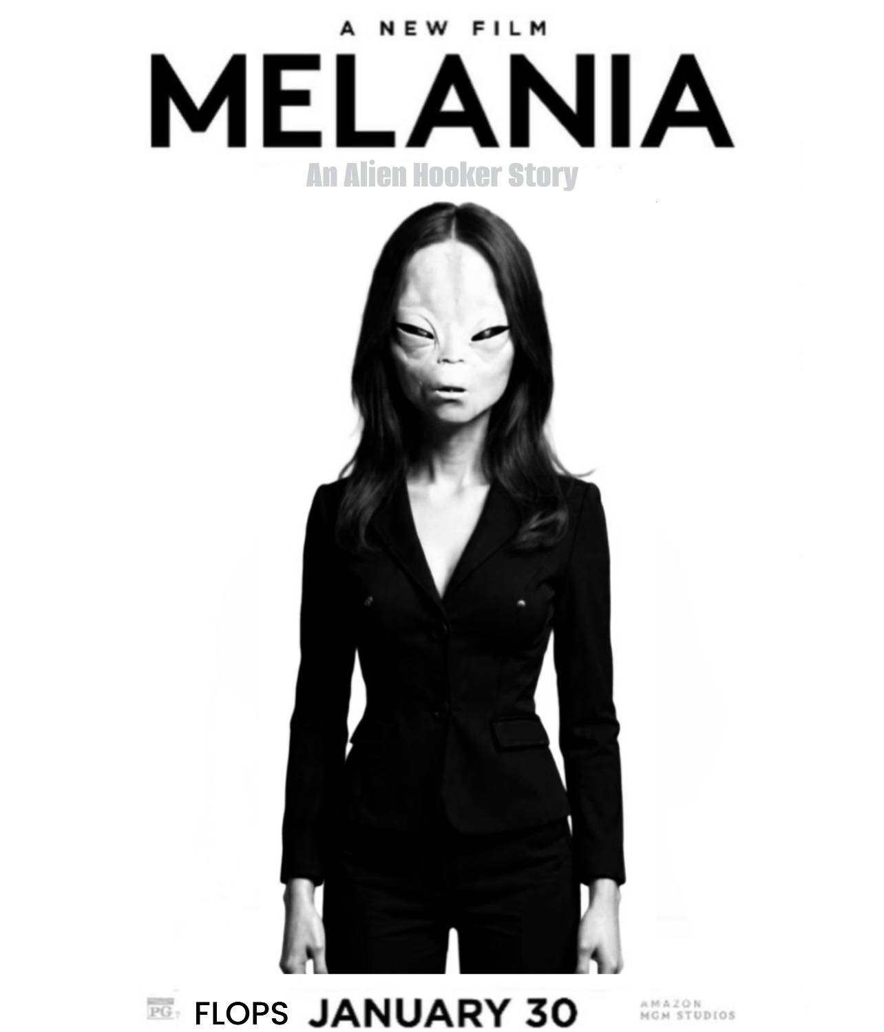 Poster of Melania Trump's film, illustrating the attempts at diversion and personal promotion in the midst of political crises.
